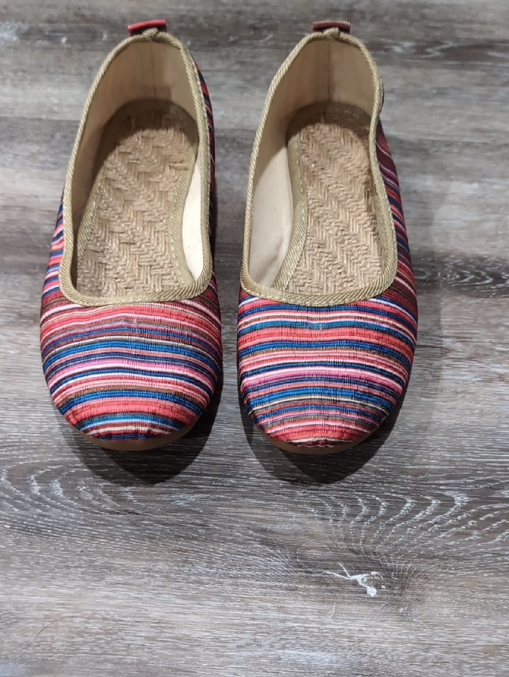 Women's Multicolor Striped Slip-On Flats